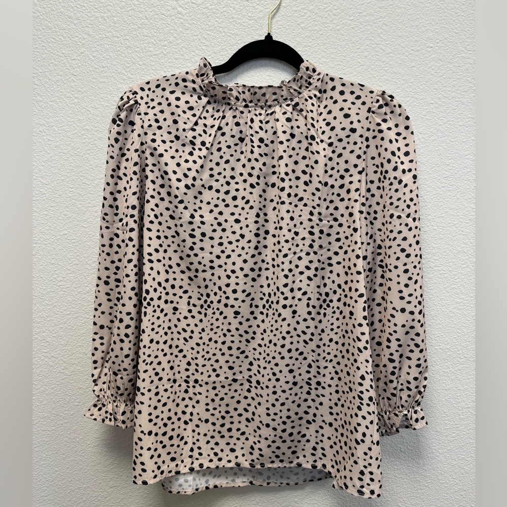 New with tags. Off white with black dots.